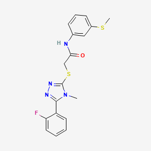 2-{[5-(2-fluorophenyl)-4-methyl-4H-1,2,4-triazol-3-yl]sulfanyl}-N-[3-(methylsulfanyl)phenyl]acetamide