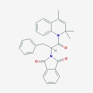 molecular formula C29H26N2O3 B440170 2-[1-benzyl-2-oxo-2-(2,2,4-trimethyl-1(2H)-quinolinyl)ethyl]-1H-isoindole-1,3(2H)-dione CAS No. 352640-89-2