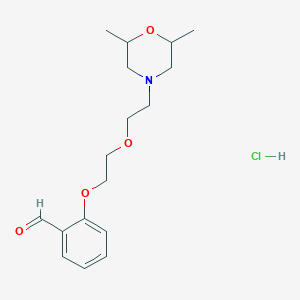 2-[2-[2-(2,6-Dimethylmorpholin-4-yl)ethoxy]ethoxy]benzaldehyde;hydrochloride