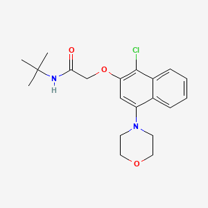 N-tert-butyl-2-(1-chloro-4-morpholin-4-ylnaphthalen-2-yl)oxyacetamide