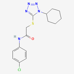 N-(4-chlorophenyl)-2-[(1-cyclohexyl-1H-tetrazol-5-yl)thio]acetamide