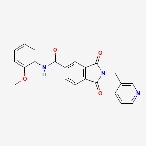 N-(2-methoxyphenyl)-1,3-dioxo-2-(3-pyridinylmethyl)-5-isoindolinecarboxamide