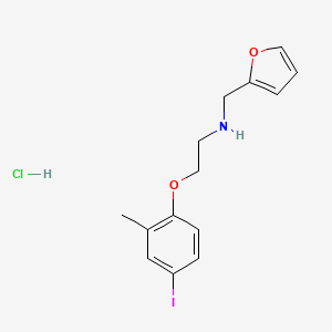 N-(furan-2-ylmethyl)-2-(4-iodo-2-methylphenoxy)ethanamine;hydrochloride