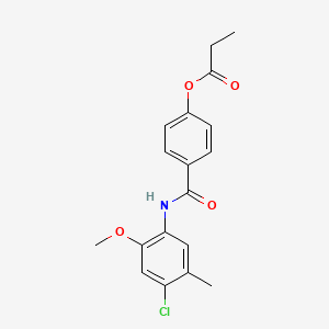 [4-[(4-Chloro-2-methoxy-5-methylphenyl)carbamoyl]phenyl] propanoate