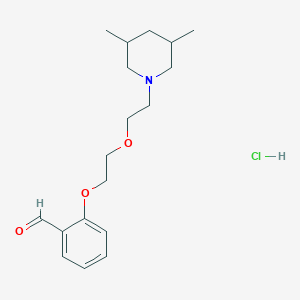 2-[2-[2-(3,5-Dimethylpiperidin-1-yl)ethoxy]ethoxy]benzaldehyde;hydrochloride