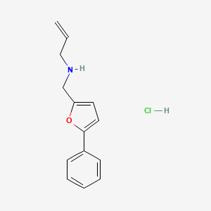 N-[(5-phenylfuran-2-yl)methyl]prop-2-en-1-amine;hydrochloride