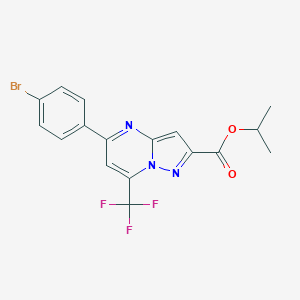 molecular formula C17H13BrF3N3O2 B440185 Isopropyl 5-(4-bromophenyl)-7-(trifluoromethyl)pyrazolo[1,5-a]pyrimidine-2-carboxylate CAS No. 333763-00-1