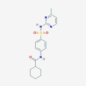 molecular formula C18H22N4O3S B440208 N-[4-[(4-methylpyrimidin-2-yl)sulfamoyl]phenyl]cyclohexanecarboxamide CAS No. 307544-40-7
