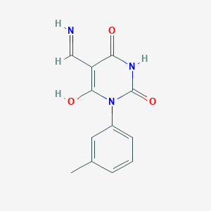 molecular formula C12H11N3O3 B440213 5-(aminomethylene)-1-(3-methylphenyl)-2,4,6(1H,3H,5H)-pyrimidinetrione 