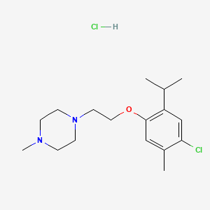 1-[2-(4-Chloro-5-methyl-2-propan-2-ylphenoxy)ethyl]-4-methylpiperazine;hydrochloride