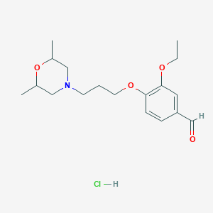 4-[3-(2,6-Dimethylmorpholin-4-yl)propoxy]-3-ethoxybenzaldehyde;hydrochloride