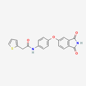 N-{4-[(1,3-dioxo-2,3-dihydro-1H-isoindol-5-yl)oxy]phenyl}-2-(2-thienyl)acetamide