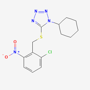 5-[(2-chloro-6-nitrobenzyl)thio]-1-cyclohexyl-1H-tetrazole