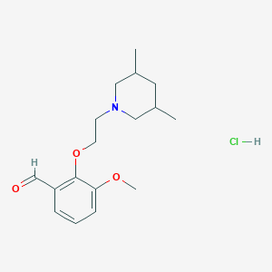 2-[2-(3,5-Dimethylpiperidin-1-yl)ethoxy]-3-methoxybenzaldehyde;hydrochloride