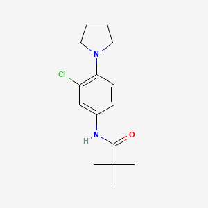 N-[3-chloro-4-(1-pyrrolidinyl)phenyl]-2,2-dimethylpropanamide