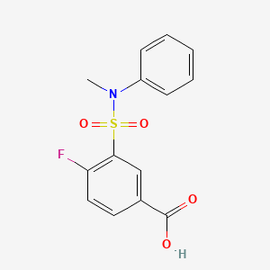 4-fluoro-3-{[methyl(phenyl)amino]sulfonyl}benzoic acid