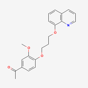 1-{3-methoxy-4-[3-(8-quinolinyloxy)propoxy]phenyl}ethanone