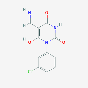 5-(aminomethylene)-1-(3-chlorophenyl)-2,4,6(1H,3H,5H)-pyrimidinetrione