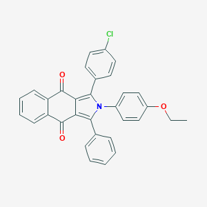 molecular formula C32H22ClNO3 B440253 1-(4-chlorophenyl)-2-(4-ethoxyphenyl)-3-phenyl-2H-benzo[f]isoindole-4,9-dione CAS No. 332019-93-9