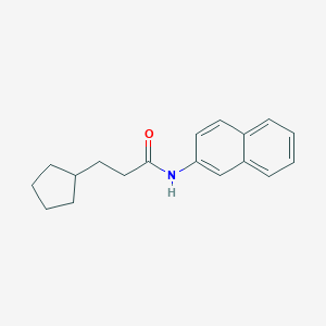 molecular formula C18H21NO B440301 3-cyclopentyl-N-(2-naphthyl)propanamide CAS No. 550312-46-4