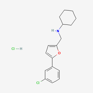 N-[[5-(3-chlorophenyl)furan-2-yl]methyl]cyclohexanamine;hydrochloride