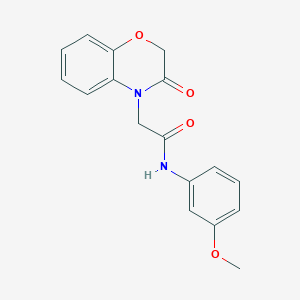 N-(3-methoxyphenyl)-2-(3-oxo-2,3-dihydro-4H-1,4-benzoxazin-4-yl)acetamide