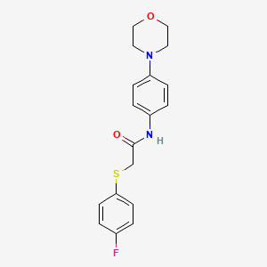 2-[(4-fluorophenyl)thio]-N-[4-(4-morpholinyl)phenyl]acetamide