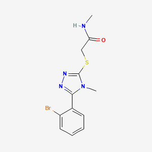 2-{[5-(2-bromophenyl)-4-methyl-4H-1,2,4-triazol-3-yl]thio}-N-methylacetamide