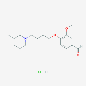 3-Ethoxy-4-[4-(3-methylpiperidin-1-yl)butoxy]benzaldehyde;hydrochloride