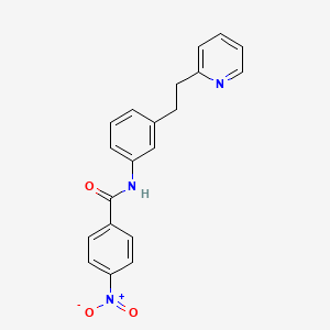 4-nitro-N-[3-(2-pyridin-2-ylethyl)phenyl]benzamide