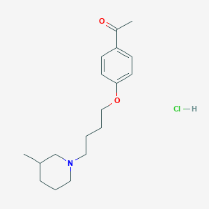 1-[4-[4-(3-Methylpiperidin-1-yl)butoxy]phenyl]ethanone;hydrochloride