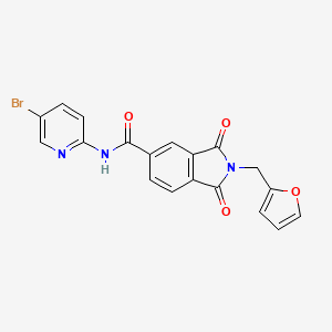 N-(5-bromo-2-pyridinyl)-2-(2-furylmethyl)-1,3-dioxo-5-isoindolinecarboxamide