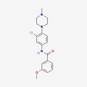 molecular formula C19H22ClN3O2 B4403680 N-[3-chloro-4-(4-methylpiperazin-1-yl)phenyl]-3-methoxybenzamide 