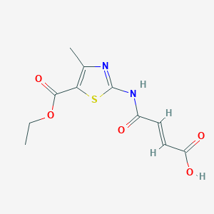 molecular formula C11H12N2O5S B440420 (2E)-4-{[5-(ethoxycarbonyl)-4-methyl-1,3-thiazol-2-yl]amino}-4-oxobut-2-enoic acid CAS No. 352688-29-0