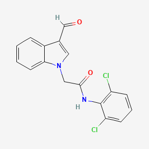 molecular formula C17H12Cl2N2O2 B4404401 N-(2,6-dichlorophenyl)-2-(3-formylindol-1-yl)acetamide 