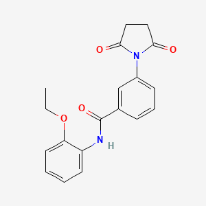 molecular formula C19H18N2O4 B4404473 3-(2,5-dioxo-1-pyrrolidinyl)-N-(2-ethoxyphenyl)benzamide 