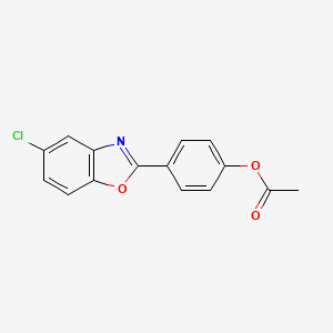 molecular formula C15H10ClNO3 B4404551 4-(5-chloro-1,3-benzoxazol-2-yl)phenyl acetate 