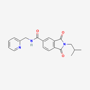 molecular formula C19H19N3O3 B4404667 2-(2-methylpropyl)-1,3-dioxo-N-(pyridin-2-ylmethyl)-2,3-dihydro-1H-isoindole-5-carboxamide 