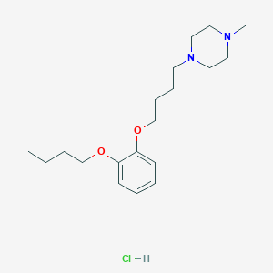 molecular formula C19H33ClN2O2 B4404684 1-[4-(2-Butoxyphenoxy)butyl]-4-methylpiperazine;hydrochloride 