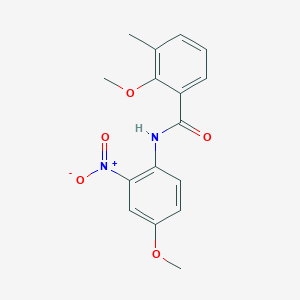 molecular formula C16H16N2O5 B4404758 2-methoxy-N-(4-methoxy-2-nitrophenyl)-3-methylbenzamide 