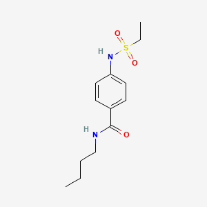 molecular formula C13H20N2O3S B4404766 N-butyl-4-[(ethylsulfonyl)amino]benzamide 