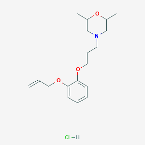 molecular formula C18H28ClNO3 B4404863 2,6-Dimethyl-4-[3-(2-prop-2-enoxyphenoxy)propyl]morpholine;hydrochloride 