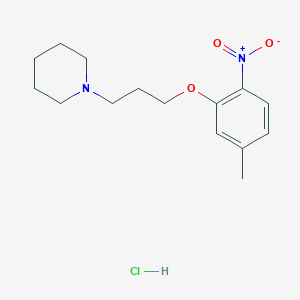 molecular formula C15H23ClN2O3 B4405004 1-[3-(5-Methyl-2-nitrophenoxy)propyl]piperidine;hydrochloride 