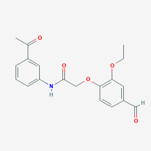 N-(3-acetylphenyl)-2-(2-ethoxy-4-formylphenoxy)acetamide