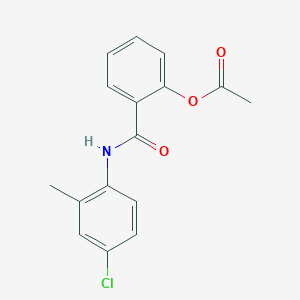 molecular formula C16H14ClNO3 B4405359 [2-[(4-Chloro-2-methylphenyl)carbamoyl]phenyl] acetate 