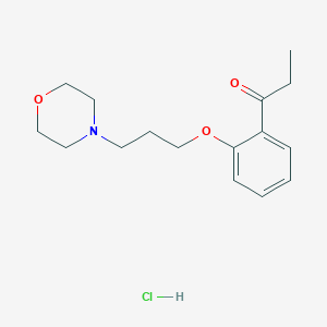 1-[2-(3-Morpholin-4-ylpropoxy)phenyl]propan-1-one;hydrochloride