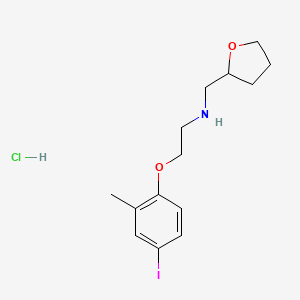 2-(4-iodo-2-methylphenoxy)-N-(oxolan-2-ylmethyl)ethanamine;hydrochloride