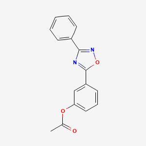 3-(3-phenyl-1,2,4-oxadiazol-5-yl)phenyl acetate