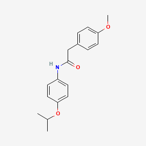 molecular formula C18H21NO3 B4405422 N-(4-isopropoxyphenyl)-2-(4-methoxyphenyl)acetamide 