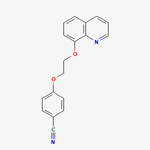 molecular formula C18H14N2O2 B4405551 4-(2-Quinolin-8-yloxyethoxy)benzonitrile 